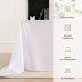 Eaiotx White Satin Rectangular Textile Tablecloth, Luxurious and Wrinkle-Resistant Fabric for Dining and Special Occasions