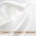 Eaiotx White Satin Rectangular Textile Tablecloth, Luxurious and Wrinkle-Resistant Fabric for Dining and Special Occasions